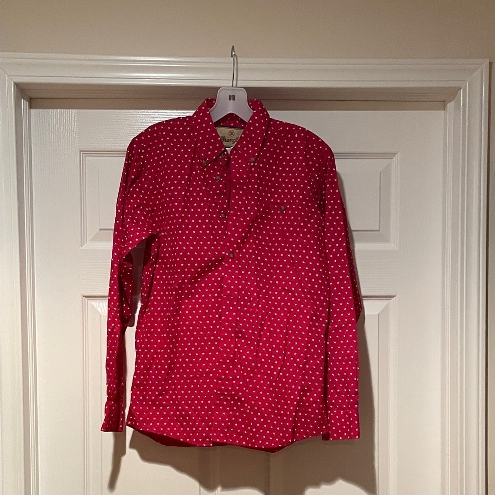Wrangler Red Shirt with Blue Star Design
